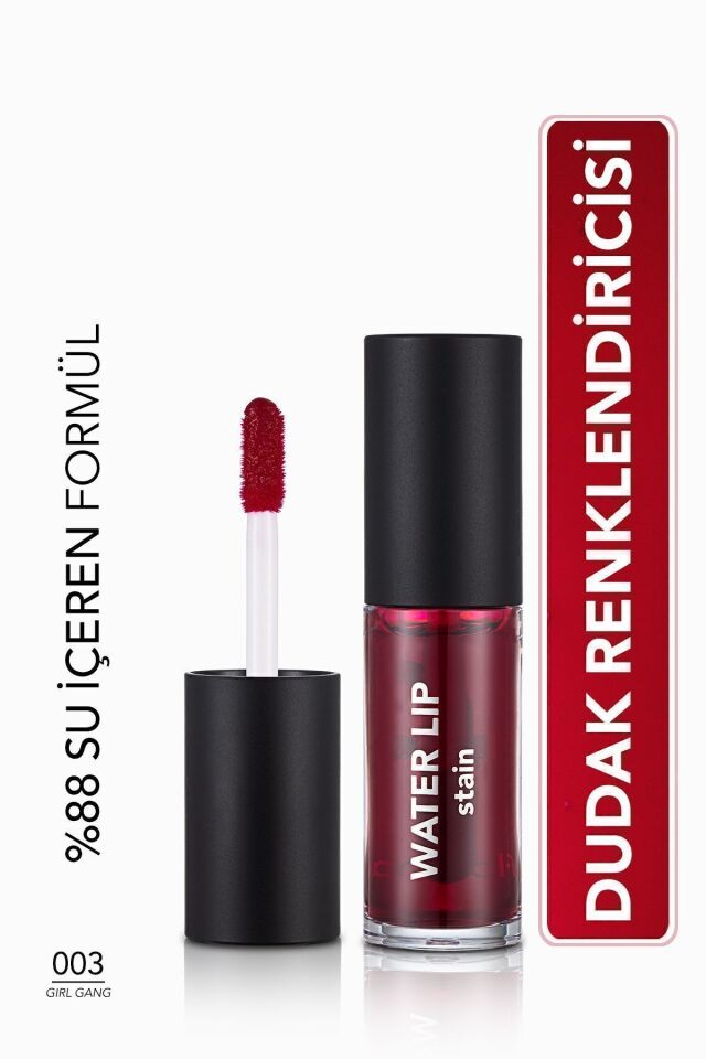 Flormar Kalıcı Mat Dudak Tint'i (Mor) - Water Lip Stain - 003 Girl Gang