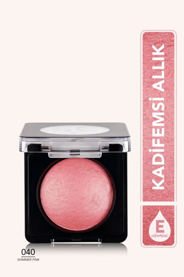 Flormar Yoğun Pigmentli Işıltılı Allık (Pembe) - Baked Blush-On - 040 -