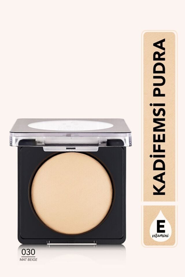Flormar Yoğun Pigmentli Fırınlanmış Mat Pudra (SOĞUK ALT TON) - Baked Powder - 030 Mat Beige -