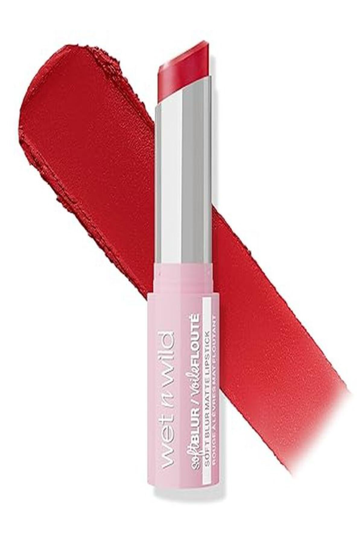 Wet'n Wild Soft Blur Mat Ruj, Kadifemsi Yarı Şeffaf Katmanlı Renk, Yumuşak Mat Pudra Bitiş Matte Lipstick red