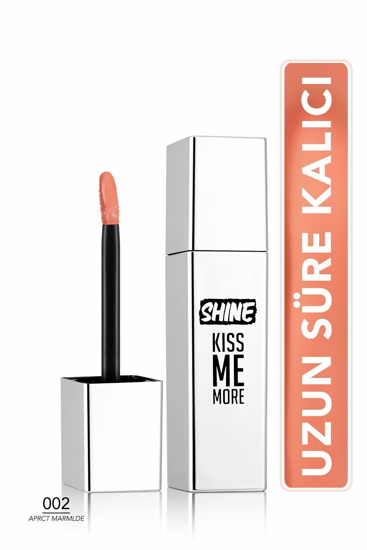 Flormar Shine Kiss Me More Uzun Süre Kalıcı & Parlak Bitişli Likit Ruj - 002 Marmalade Gül Kurusu