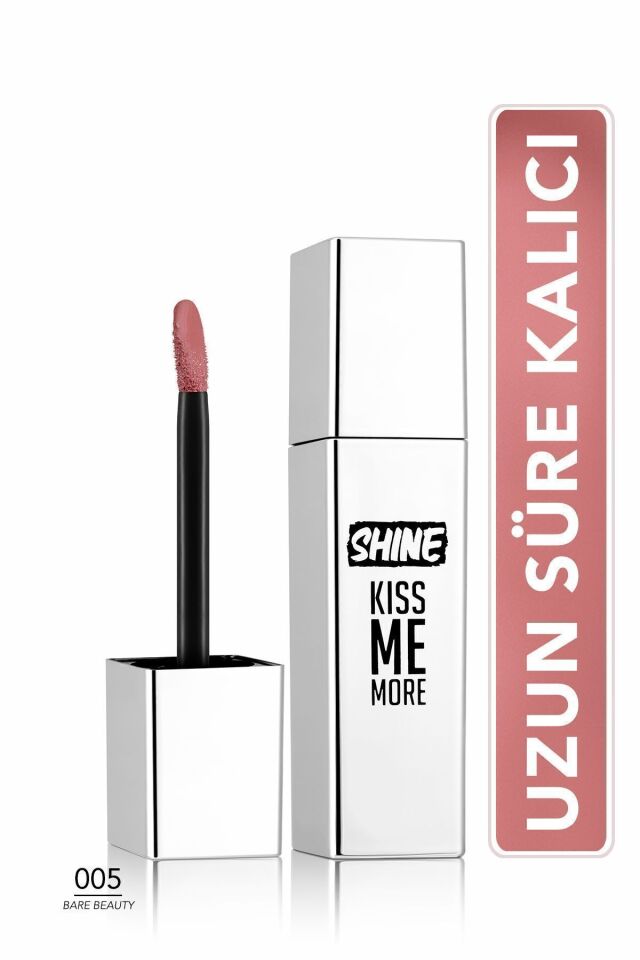 Flormar Shine Kiss Me More Uzun Süre Kalıcı & Parlak Bitişli Likit Ruj - 002 Marmalade PEMBE