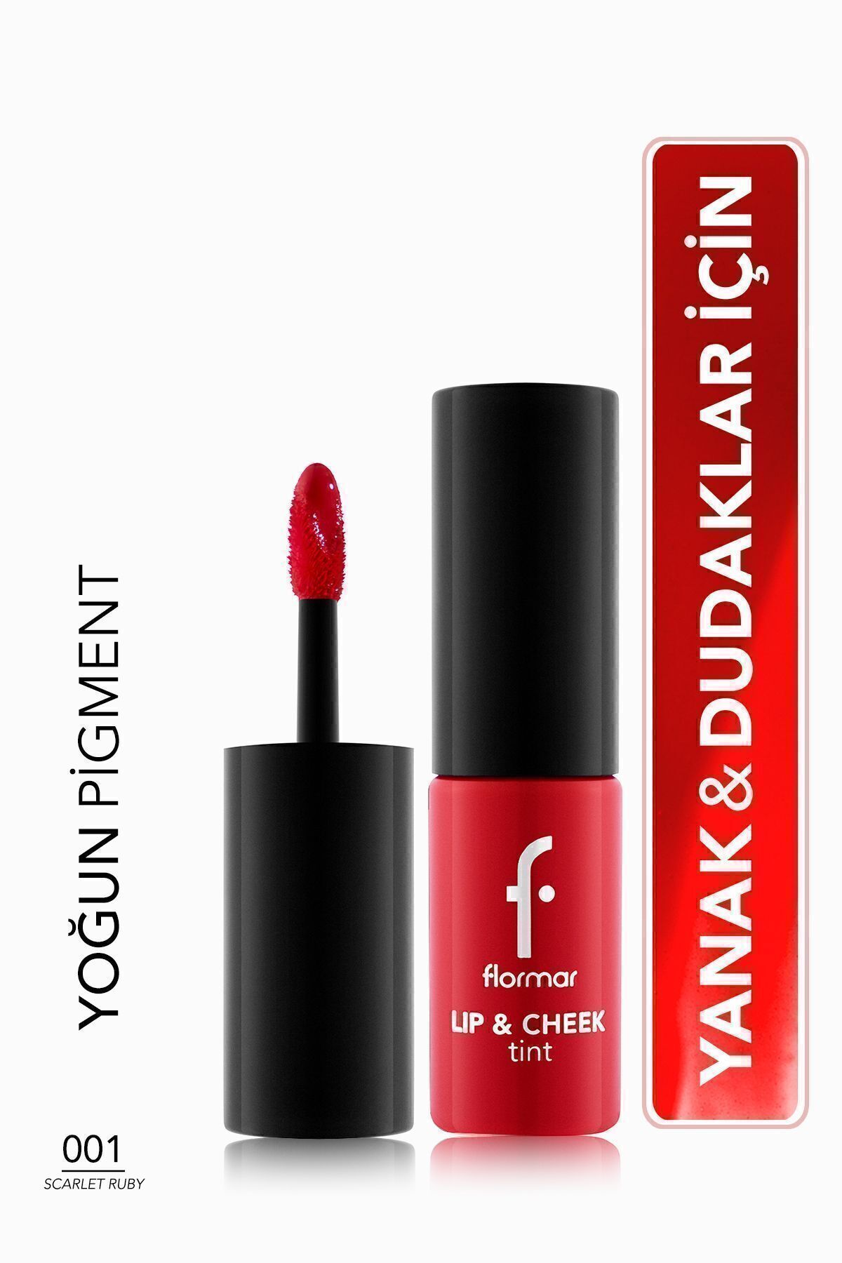 Flormar Lip & Cheek Tint Yüksek Pigmentli Yanak ve Dudak Renklendiricisi KIRMIZI