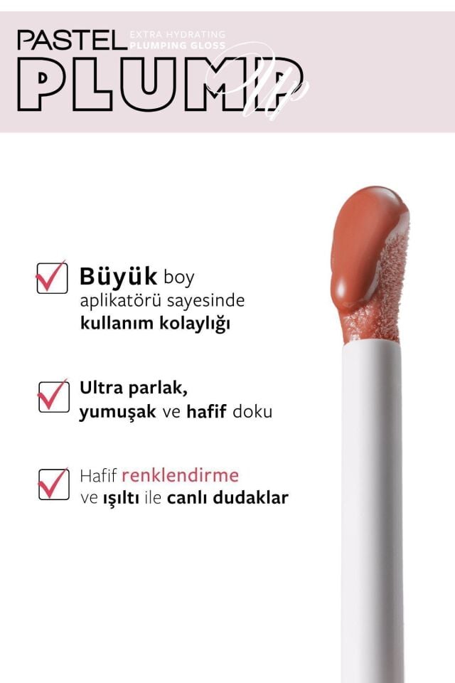 Pastel Plump Up Extra Hydrating Plumping Gloss - Dudak Parlatıcısı 207 Mariposa Şeftali