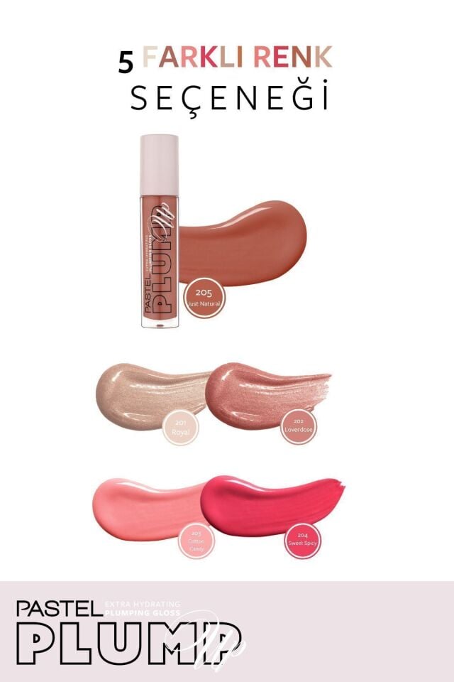 Pastel Plump Up Extra Hydrating Plumping Gloss - Dudak Parlatıcısı 207 Mariposa Şeftali
