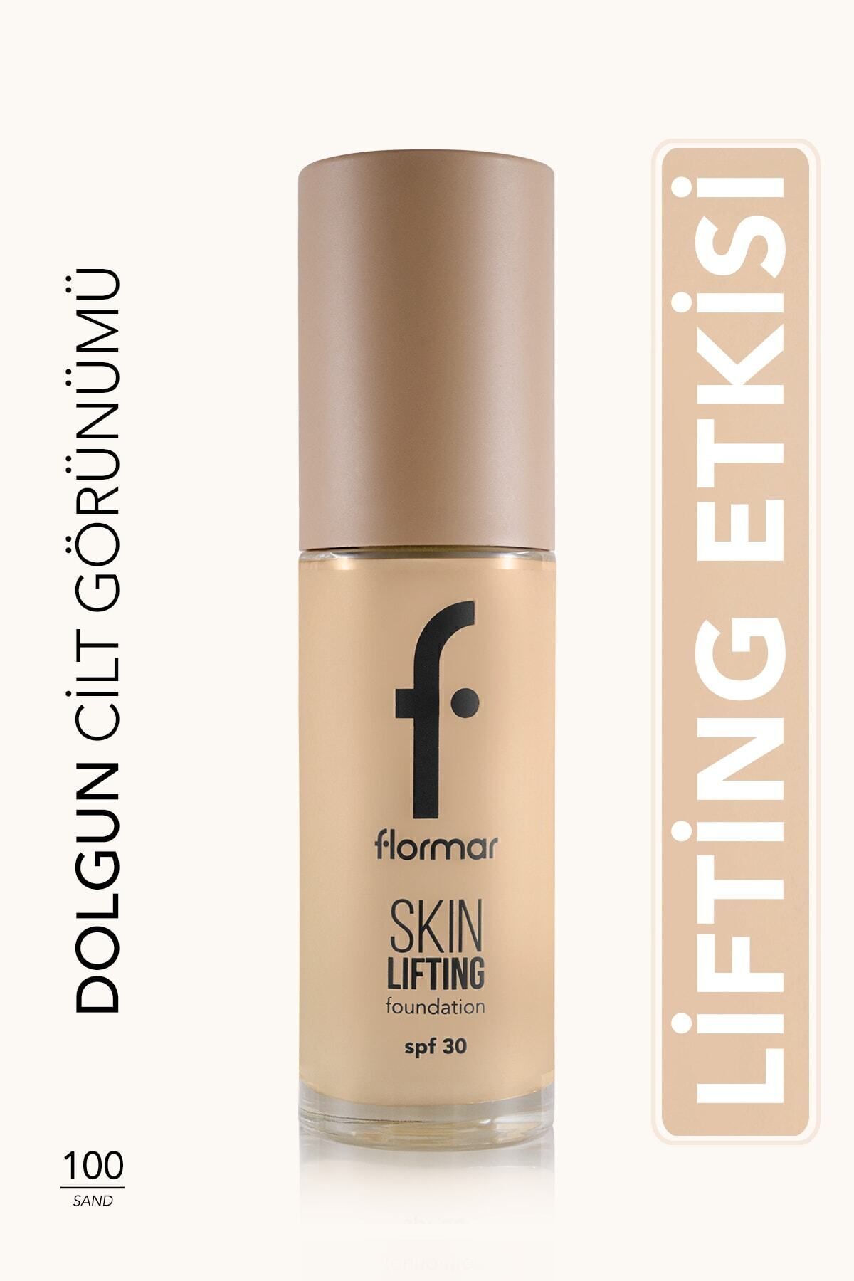 Flormar Spf30 Sıkılaştırıcı Fondöten (SICAK ALT TON) - Skin Lifting Fdt. - 050 Light Beige - 100 SAND