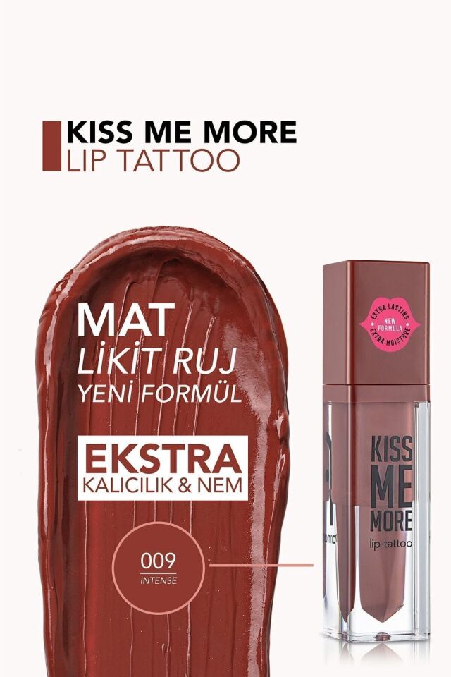 Flormar Uzun Süre Kalıcı Mat Ruj - Kiss Me More-011 CANDY- 009 INTENSE