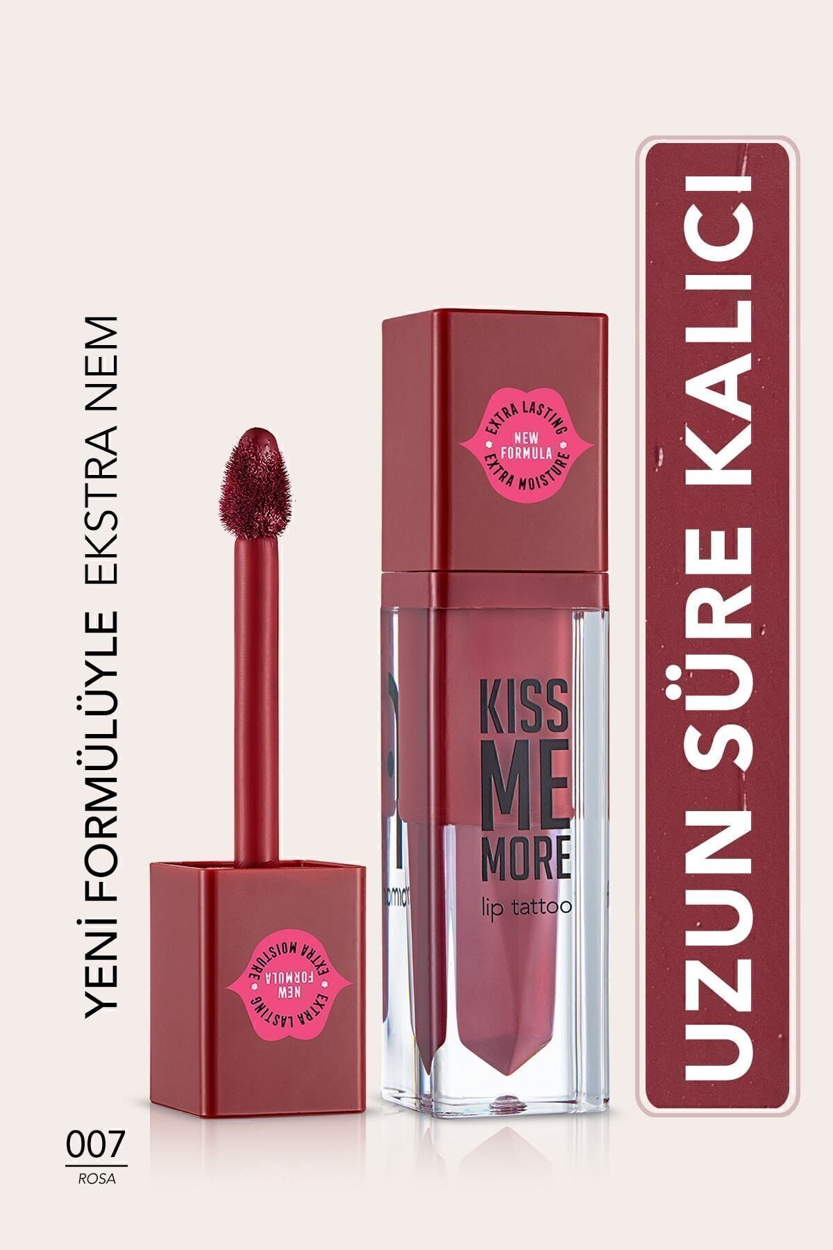 Flormar Uzun Süre Kalıcı Mat Ruj - Kiss Me More-011 CANDY- 007 ROSA