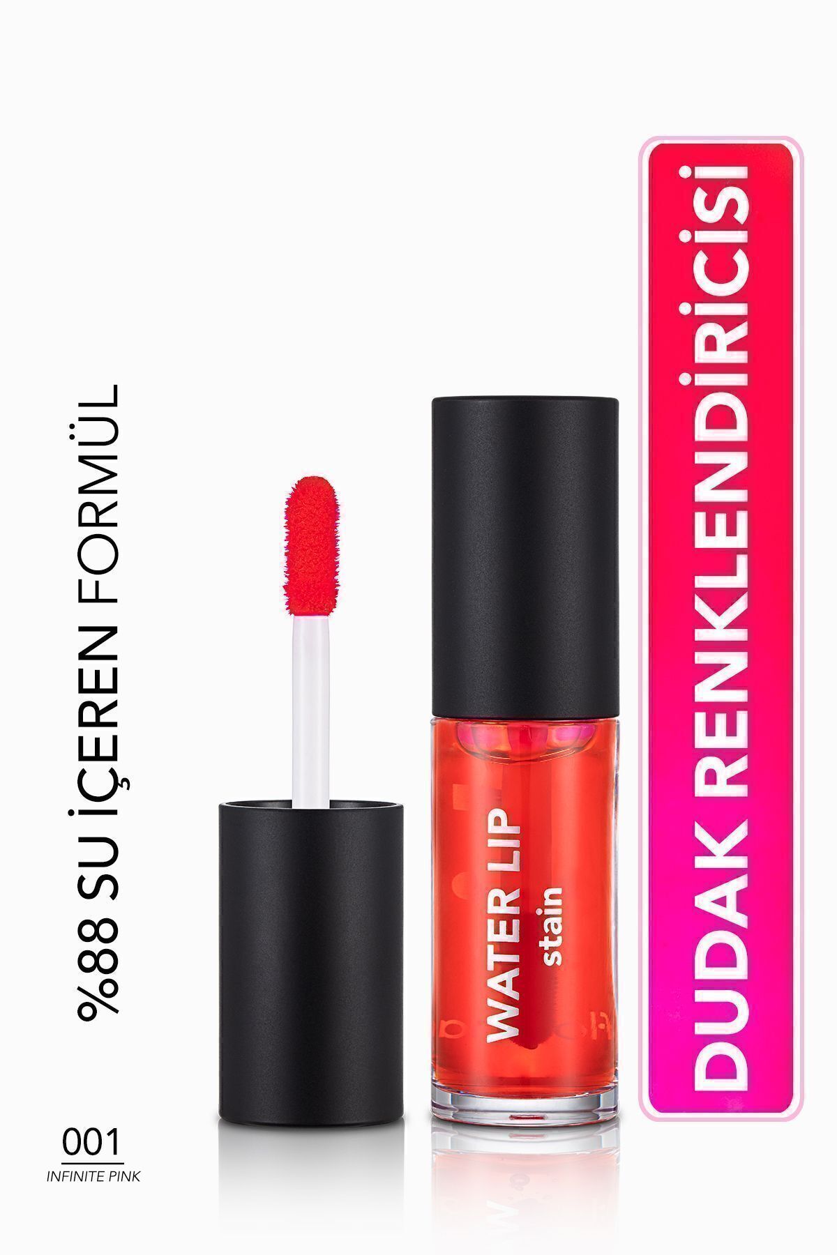Flormar Kalıcı Mat Dudak Tint'i (Mor) - Water Lip Stain - 003 Girl Gang 001 INFINITE PINK