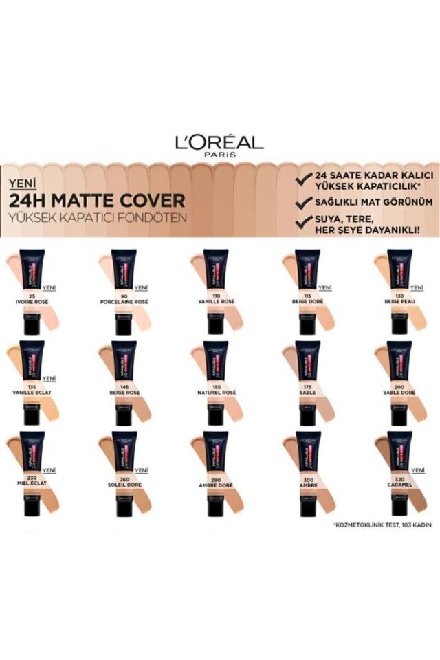 L'oréal Paris Infaillible 24h Matte Cover Yüksek Kapatıcı Fondöten - 115 Golden Beige 25 Rose Ivory
