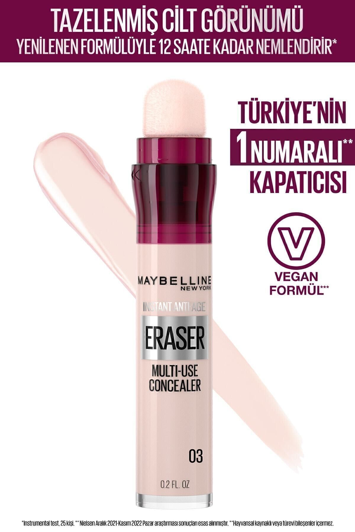 Maybelline New York Instant Anti Age Eraser Kapatıcı - 03 Fair Concealer 03 Fair