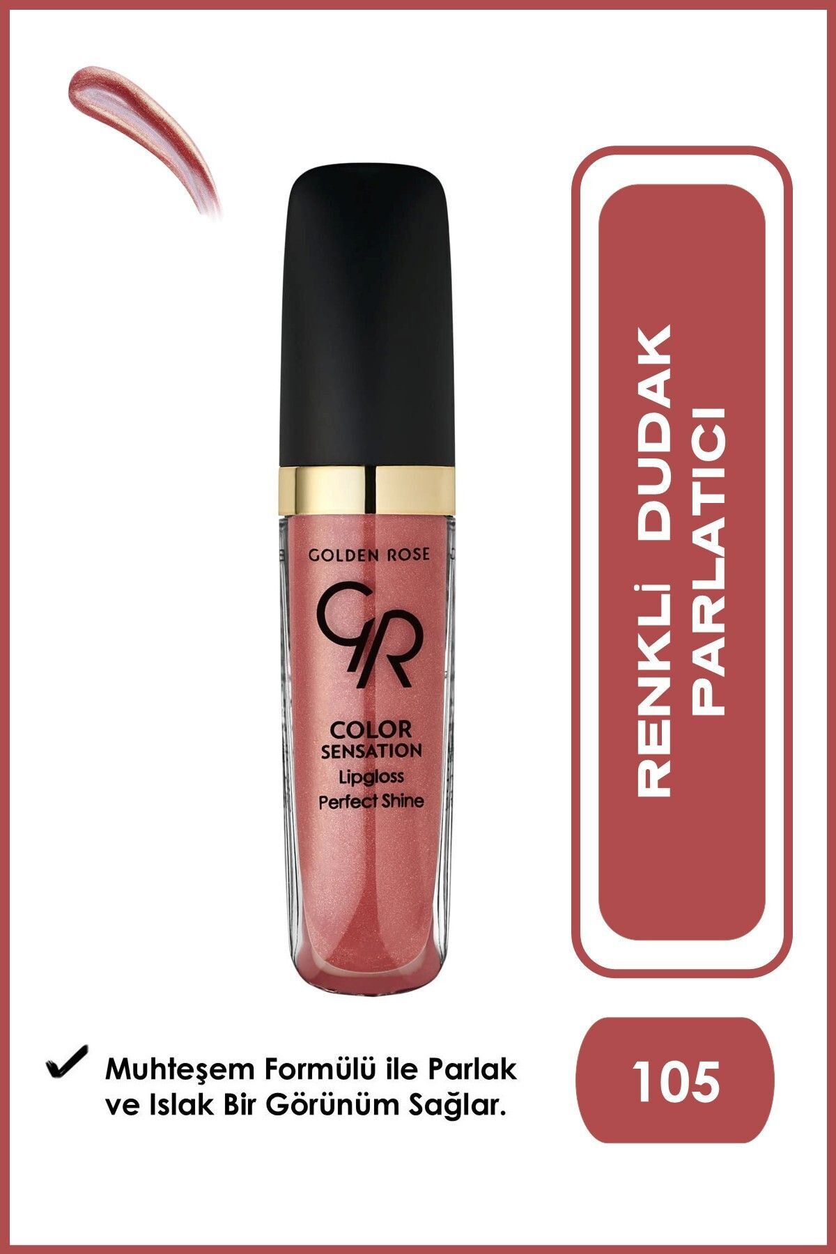 Golden Rose Color Sensation Lipgloss No: 131 Brown Nude - Renkli Dudak Parlatıcısı R-GCS-116