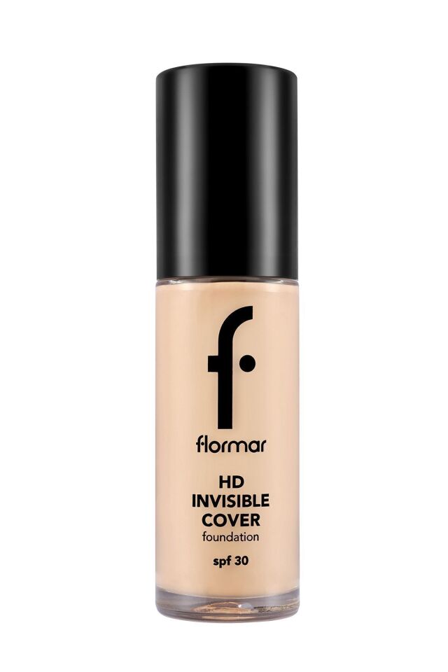 Flormar Doğal Bitişli Fondöten- Invisible Cover Hd Fdt. - Sarı Alt Ton 090 Golden Natural - 040 LIGHT IVORY