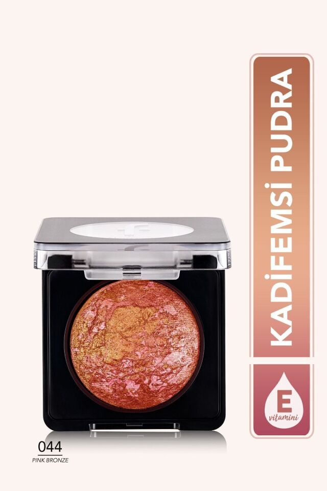 Flormar Yoğun Pigmentli Işıltılı Allık (Pembe) - Baked Blush-On - 040 - 044 PINK BRONZE