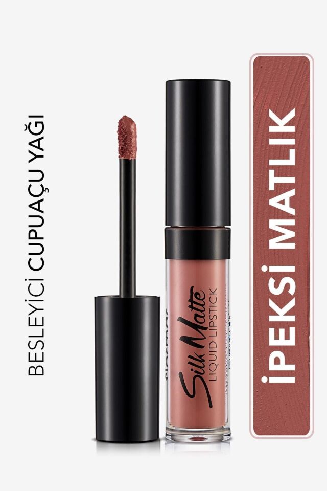 Flormar Kadife Dokulu Likit Mat Ruj - Silk Matte Liquid Lipstick - 011 MISTY ROSY - 002 FALL ROSE