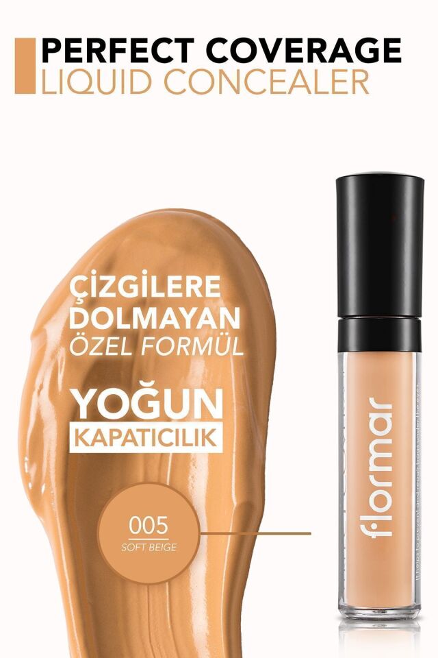 Flormar Likit Kapatıcı - Perfect Coverage Concealer - 030 Light - 005 SOFT BEIGE