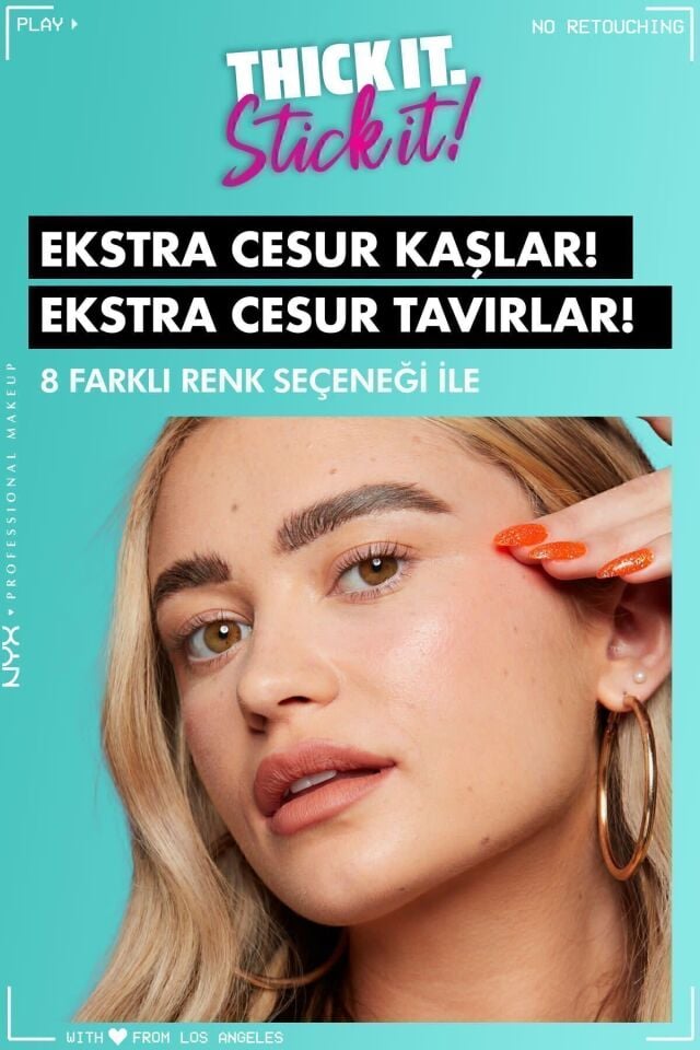 NYX Professional MakeUp Thick It, Stick It! Kaş Maskarası Auburn