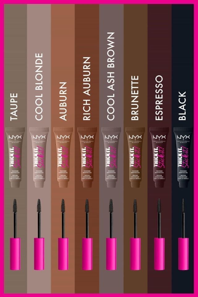 NYX Professional MakeUp Thick It, Stick It! Kaş Maskarası Auburn