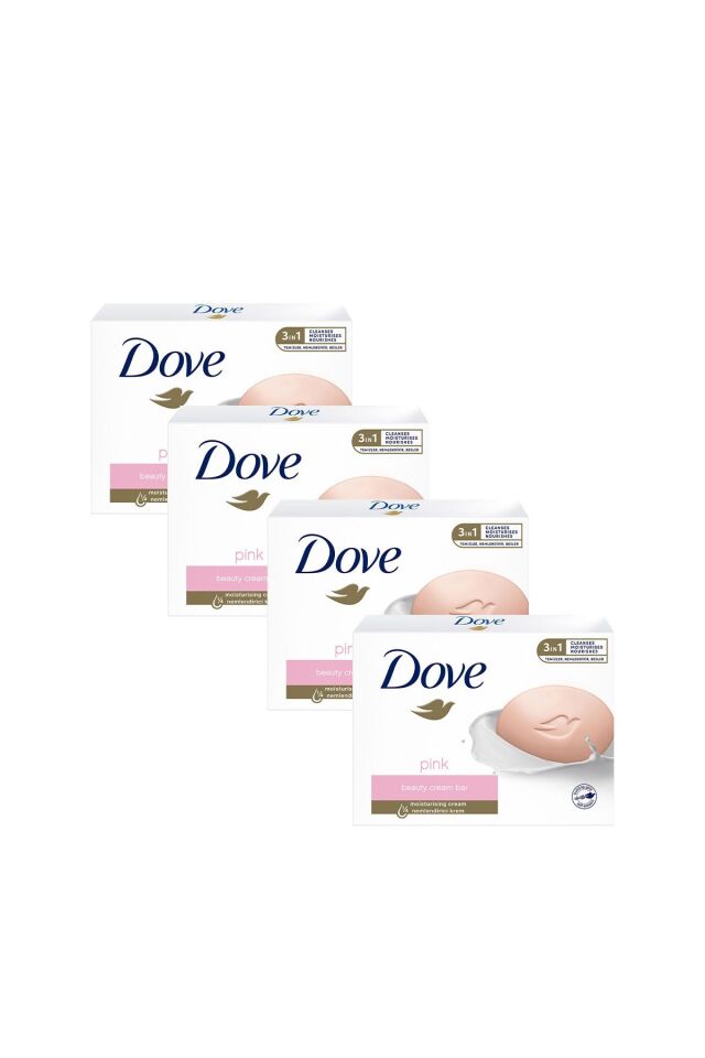 Beauty Cream Bar Katı Güzellik Sabunu Pink Nemlendirici Etkili 90 G X4 Adet