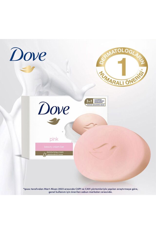 Beauty Cream Bar Katı Güzellik Sabunu Pink Nemlendirici Etkili 90 G X4 Adet