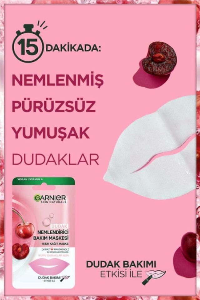 Garnier Dudak Nemlendirici Bakım Maskesi 3'lü Set
