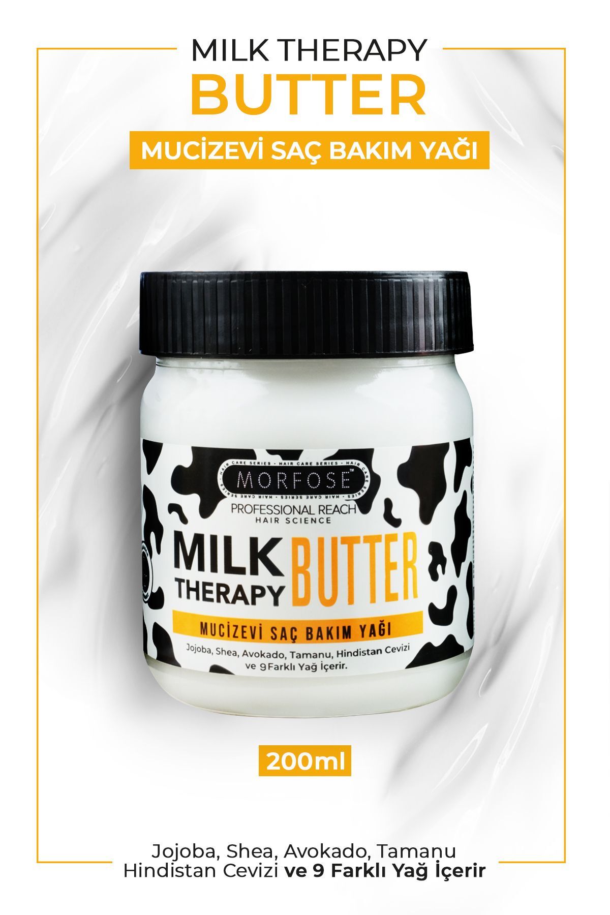Morfose Milk Therapy Butter Oil Mucizevi Saç Bakım Yağı 200 ml - Saç Dökülmesi Önleyici, Besleyici, Onarıcı