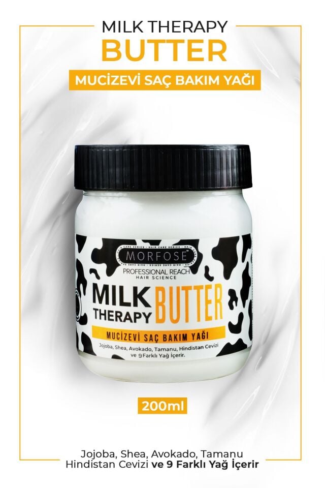 Milk Therapy Butter Oil Mucizevi Saç Bakım Yağı 200 ml - Saç Dökülmesi Önleyici, Besleyici, Onarıcı