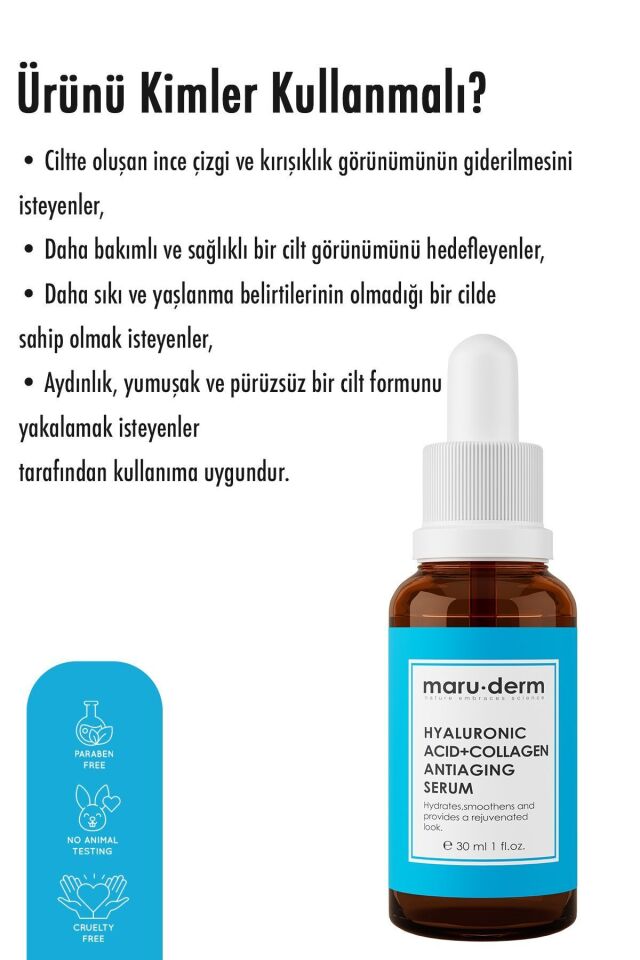STD Hyalüronik Asit & Kolajen Cilt Bakım Serumu 30 ml Klasik