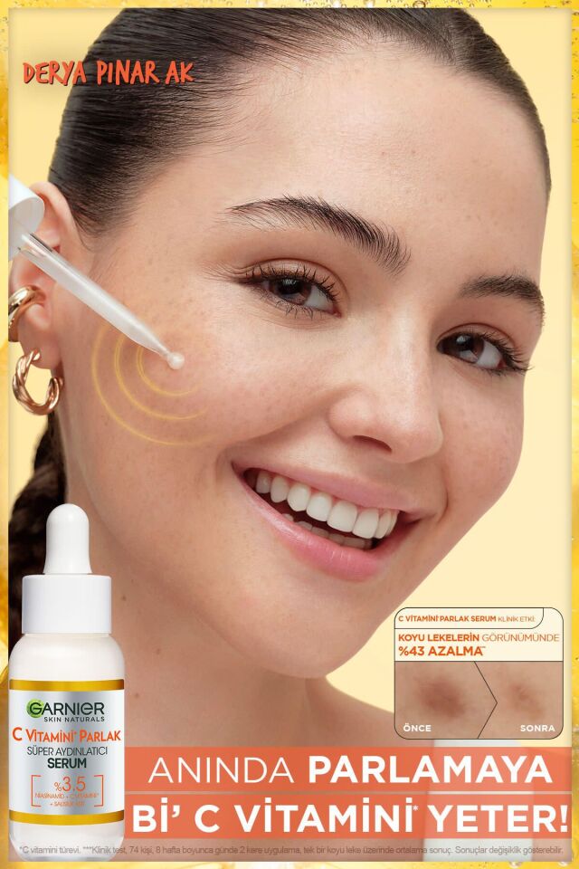 C Vitamini Parlak Süper Aydınlatıcı Serum 30ml  (Niasinamid + Salisilik Asit)