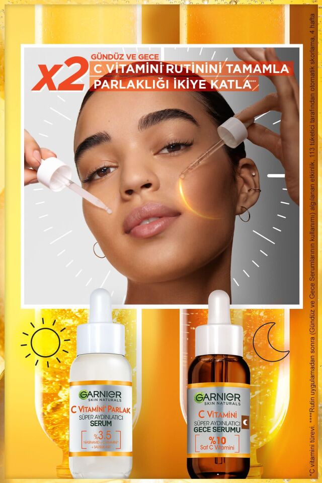 C Vitamini Parlak Süper Aydınlatıcı Serum 30ml  (Niasinamid + Salisilik Asit)