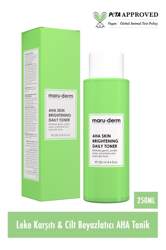 Maruderm Aha Tonik | Leke Karşıtı | Ton Eşitleyici | Laktik Asit %5 | Glikolik Asit %1 | 250 ml
