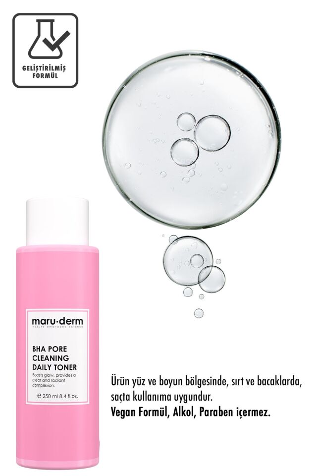 Maruderm Bha Tonik | Gözenek Sıkılaştırıcı | Siyah Nokta Karşıtı | Salisilik Asit %2 | 250 ml