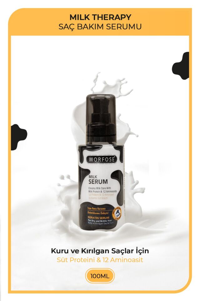Morfose Milk Therapy Keratin Saç Serumu 100 Ml-yıpranmış Saçları Onarıcı, Yumuşak Ve Canlı Saçlar