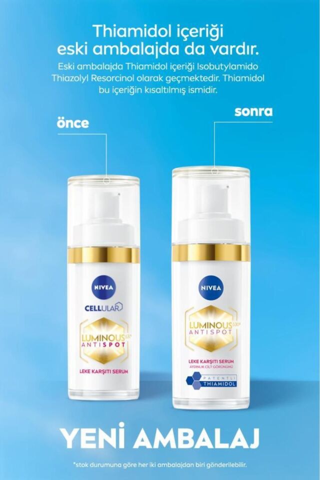 Nivea Luminous630 Thiamidol Etkili Leke Karşıtı Cilt Serumu 30ml, Hyaluronik Asit, Cilt Tonu Eşitleyici