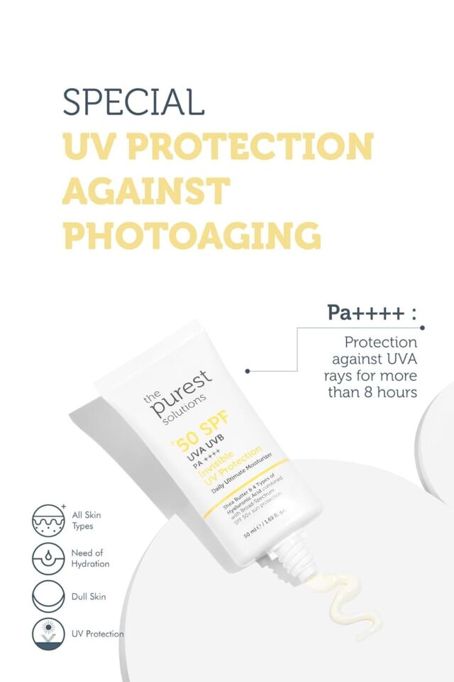 The Purest Solutions Yüksek Koruma ve Nemlendirici Etkili Güneş Koruyucu Krem SPF 50, 50 ml