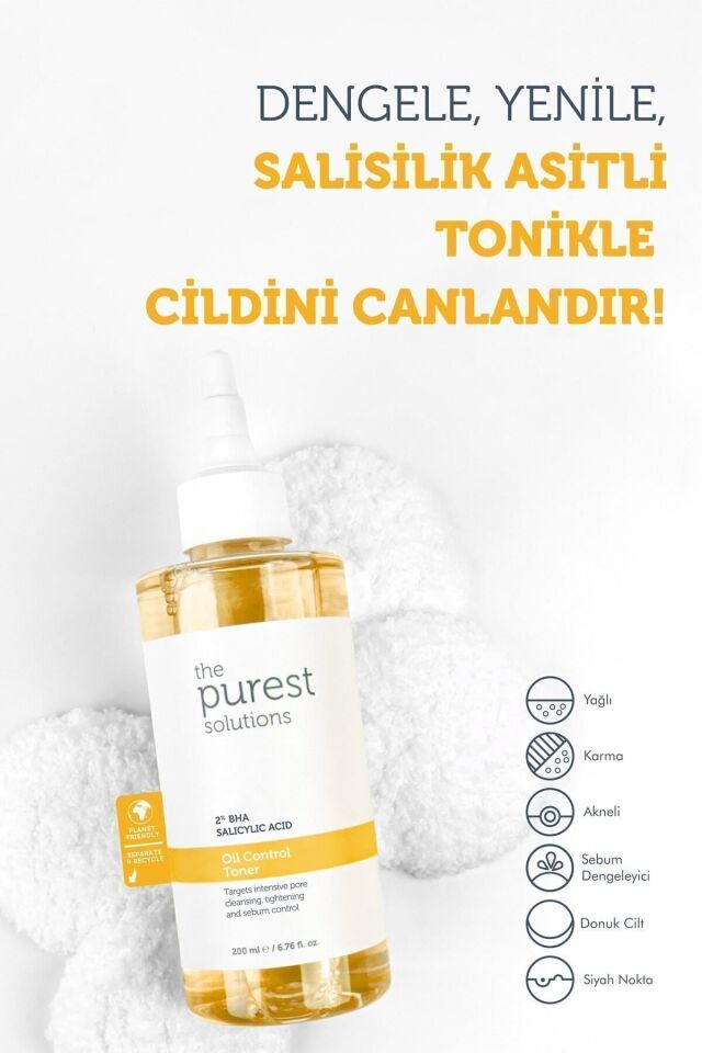 The Purest Solutions Yağlı Ve Karma Cilt  Salisilik Asit Tonik 200 Ml