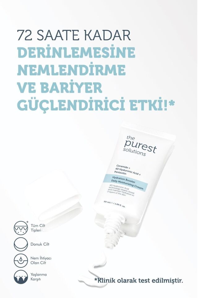 The Purest Solutions 24 Saat Etkili Günlük Yoğun Nemlendirici Cilt Bakım Kremi 50 ml
