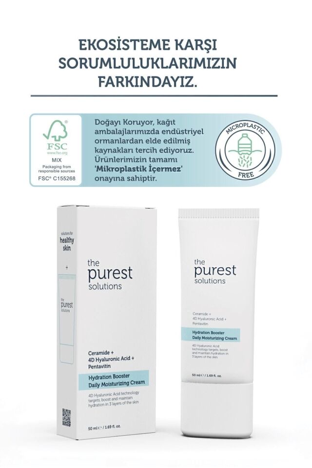The Purest Solutions 24 Saat Etkili Günlük Yoğun Nemlendirici Cilt Bakım Kremi 50 ml