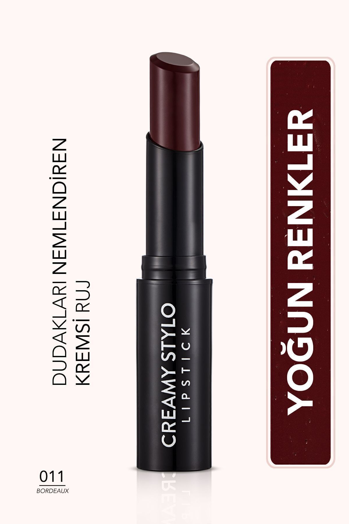 Yarı Parlak Stick Ruj- Creamy Stylo Lipstick -011 Bordeaux- 8682536013710
