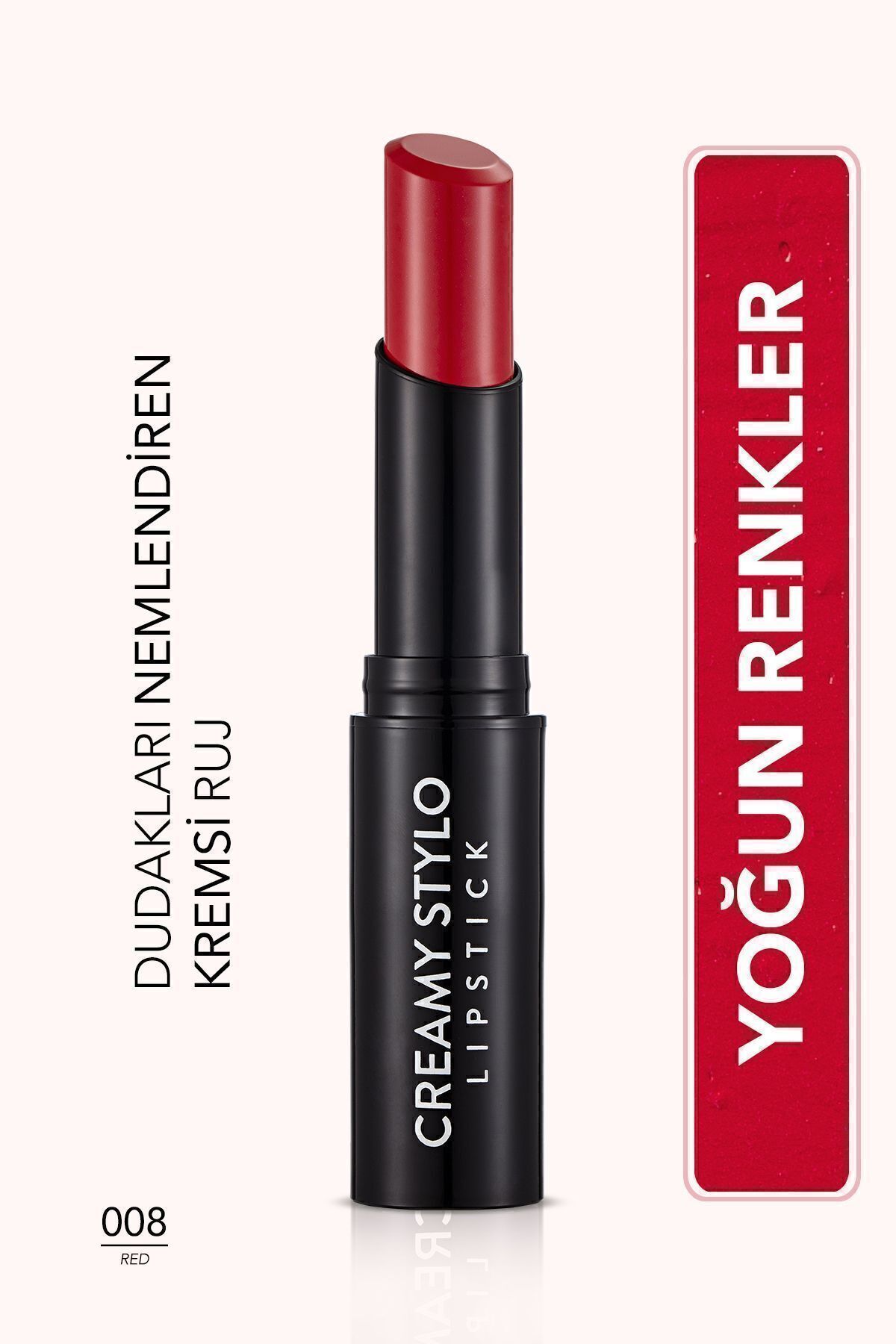 Flormar Yarı Parlak Stick Ruj- Creamy Stylo Lipstick -008 Red