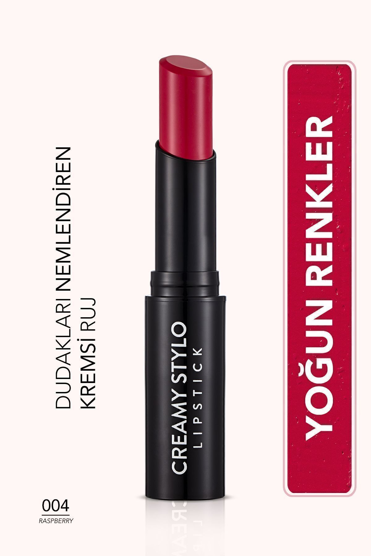 Flormar Yarı Parlak Stick Ruj- Creamy Stylo Lipstick -004 Raspberry