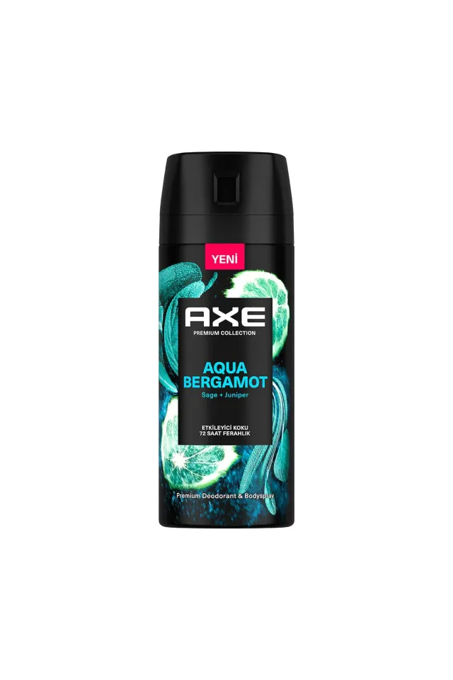 Axe Premium Collection Erkek Sprey Deodorant Aqua Bergamot 72 Saat Ferahlık 150 ml