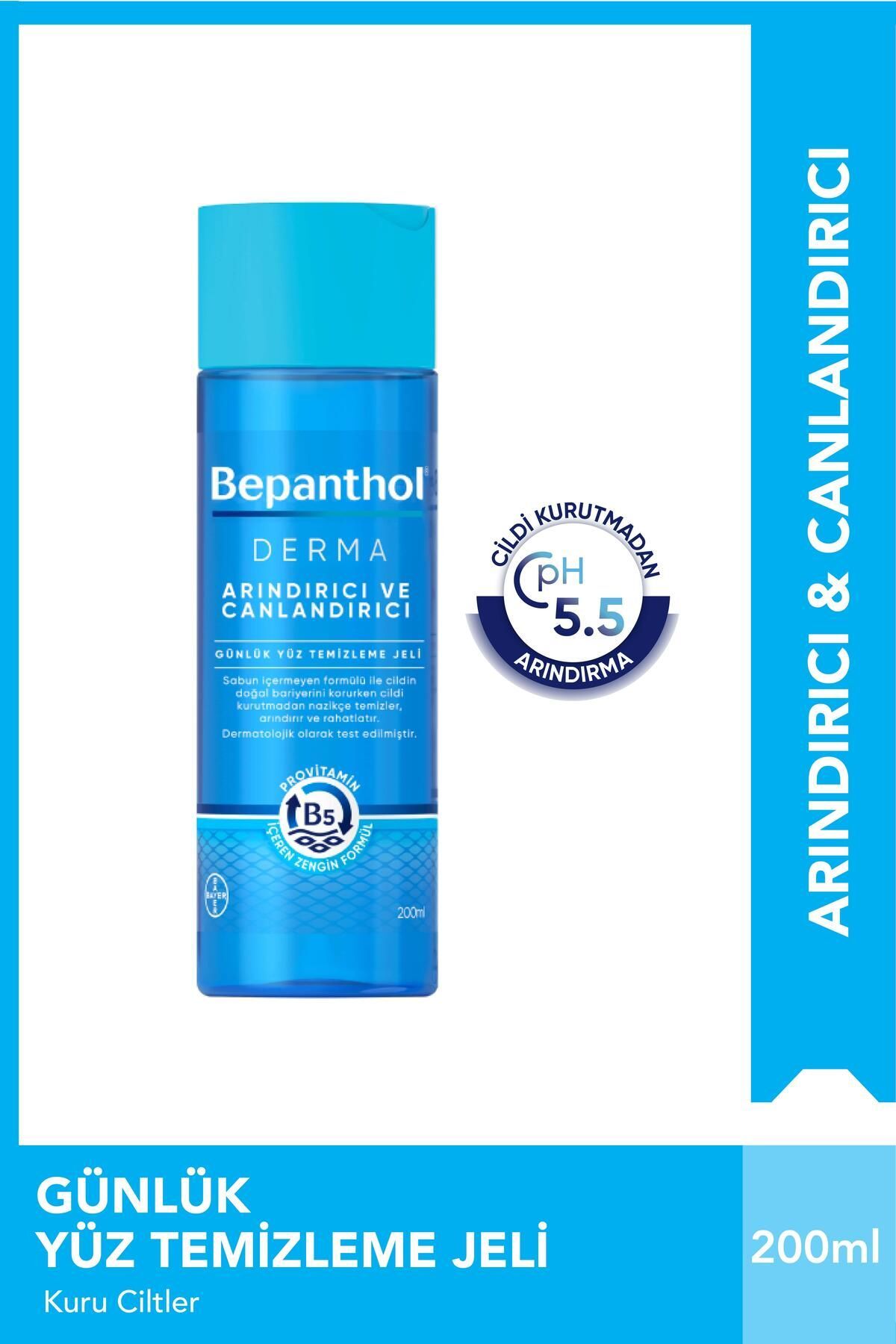 Bepanthol Derma Arındırıcı & Canlandırıcı Günlük Yüz Temizleme Jel 200 ml