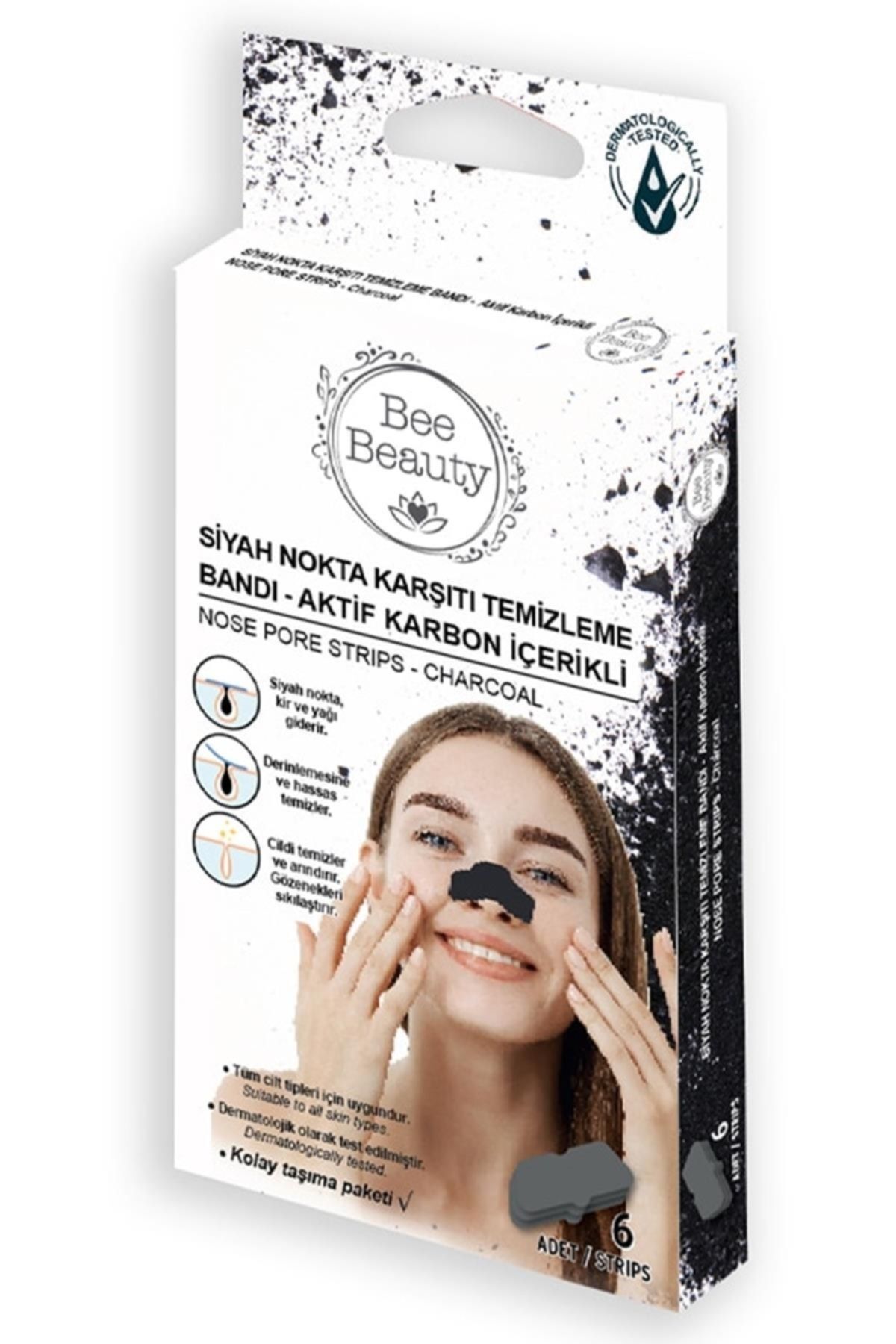 Bee Beauty Aktif Karbon Siyah Nokta Bandı 5li