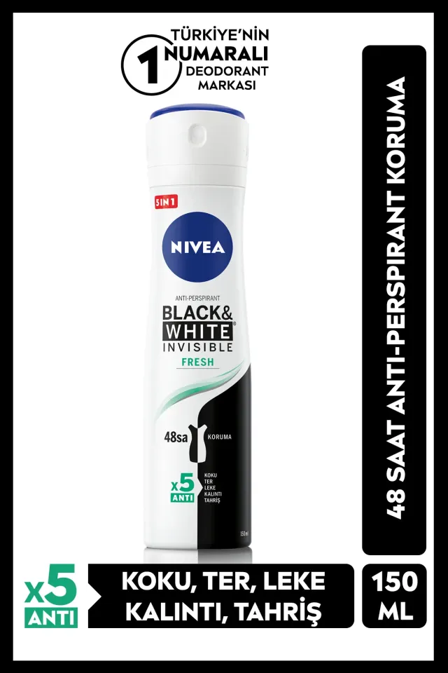 Nivea Invisinle Black and White Fresh Kadın Deodorant 150 ml