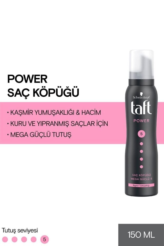 Taft Power Kaşmir Saç Köpüğü 150ml - 2'li Set