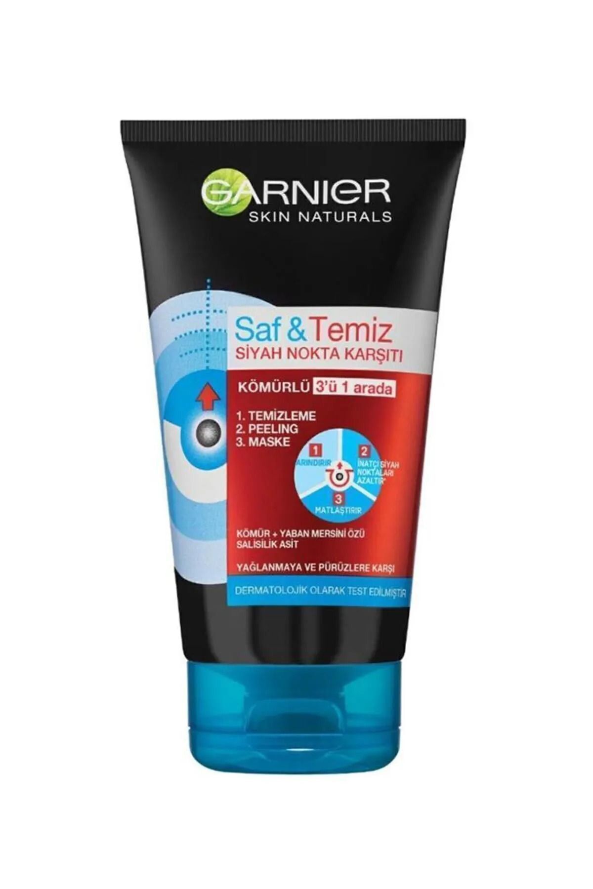 Saf & Temiz Siyah Nokta Karşıtı Kömürlü 3'ü 1 Arada 50 ml