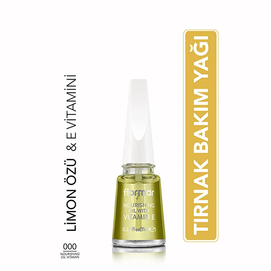 Flormar Nourishing Oil Vitamin Besleyici Tırnak/Tırnak Eti Bakım Yağı 000