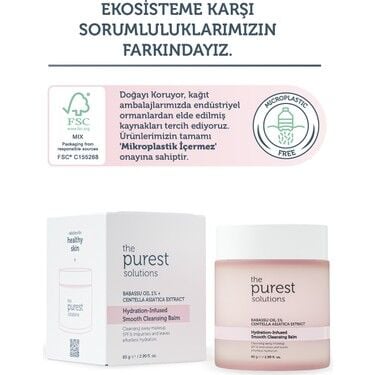 The Purest Solutions Hassas Ve Kuru Ciltler Için Nem Ve Antioksidan İçerikli Temizleyici Balm 85 Gr