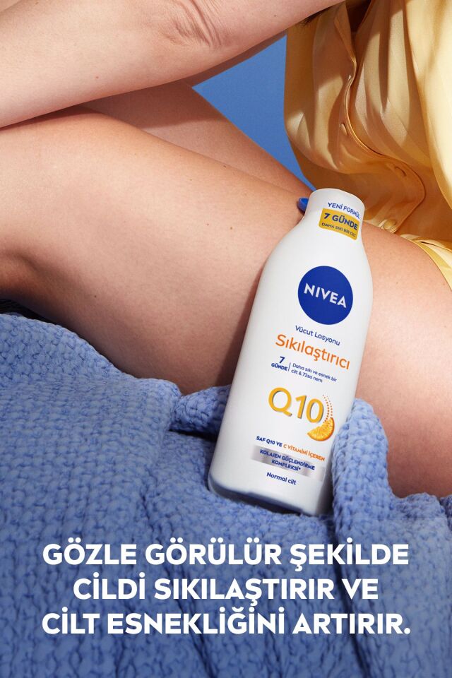 Nivea Q10 Sıkılaştırıcı Vücut Losyonu 250ml, 7 Günde Sıkılaştırıcı, C Vitamini, Nemlendirici, X2 Adet